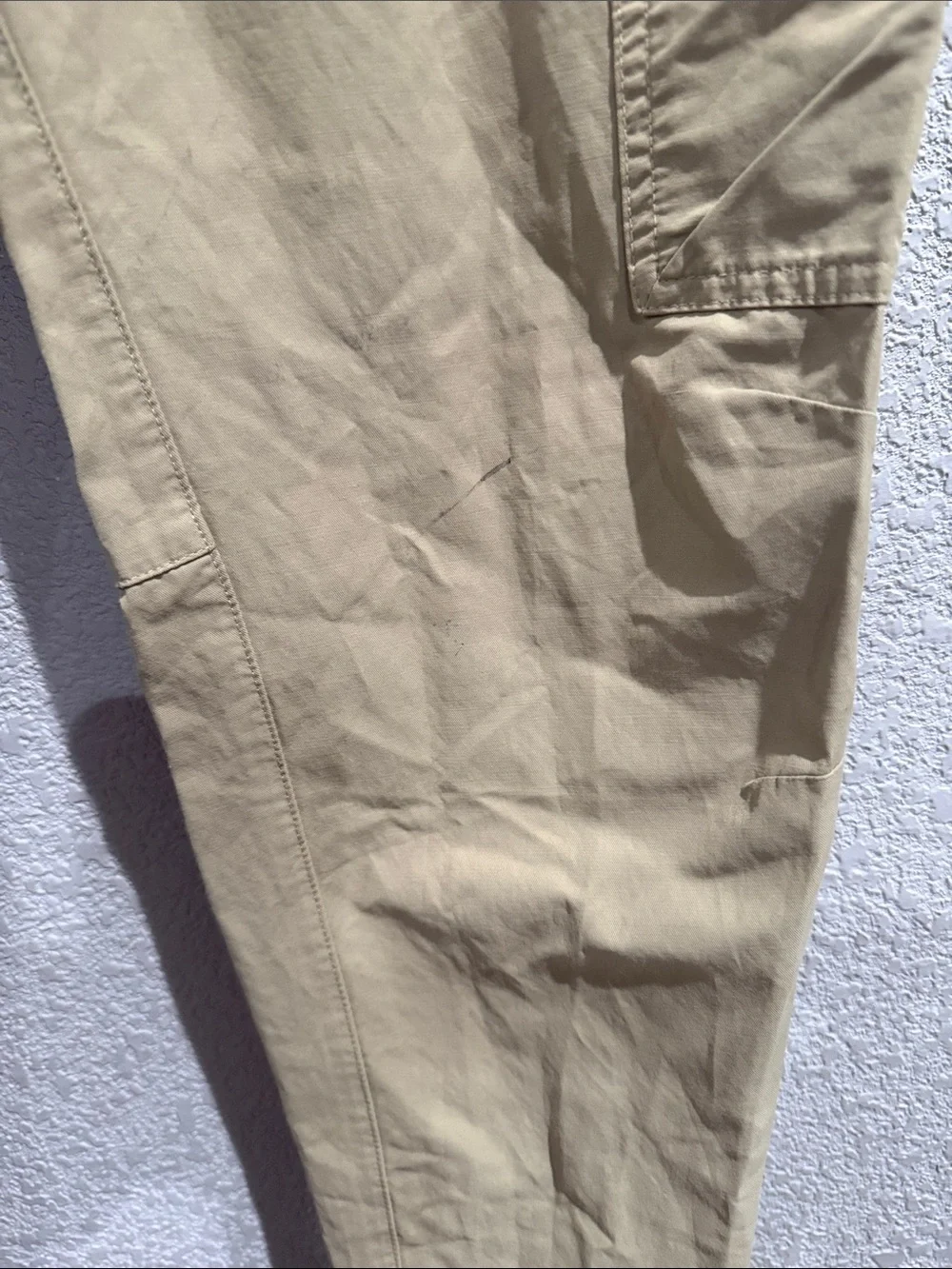 Nike Men's Tan Cargo Joggers with White Swoosh